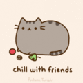 99px.ru аватар Pusheen the Cat / Кот Пушин играет с шариком (chill with friends)