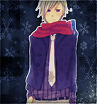 99px.ru аватар Norway-kun / Норвегия-кун из аниме Хеталия / Hetalia на тёмно-синем фоне со снежинками