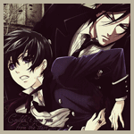 Аватар Себастьян Михаэлис / Sebastian Michaelis держит в руках Сиэля Фантомхайва / Ciel Phantomhive из аниме 'Темный дворецкий / Kuroshitsuji' (Couldn't save you from the start ... / Не удалось сохранить вас с самого начала ...)