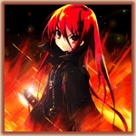 Аватар Саяна / Shana из аниме 'Жгучий взор Сяны / Shakugan no Shana' в огненном пламени