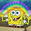 Аватар SpongeBob / Губка Боб с радугой, из мультика Губка Боб Квадратные Штаны / SpongeBob SquarePants
