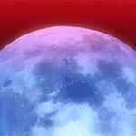 99px.ru аватар Saya / Сая на фоне красной луны из аниме Кровь-С / Blood-C