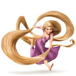 Аватар Rapunzel / Рапунцель в фиолетовом платье бежит из мультфильма Рапунцель: Запутанная история / Tangled