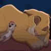 Аватар Симба и Тимон / Simba and Timon спят в обнимку, из мультика Король Лев / The Lion King