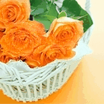 99px.ru аватар Оранжевые розы в плетеной корзинке
