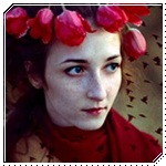 99px.ru аватар У девушки на голове венок из красных тюльпанов