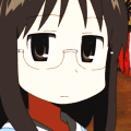 Аватар Minakami Mai / Маи Минаками из аниме ''Nichijou / Мелочи жизни'' поправляет очки