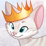 Аватар Котёнок с короной на голове
