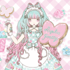 Аватар Девушка с большим печеньем, на котором написано ''Angelic pretty''