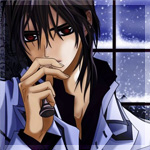 99px.ru аватар Канаме Куран / Kuran Kaname из аниме 'Рыцарь-вампир / Vampire Knight' держит в руке шахматную фигуру и о чем-то думает