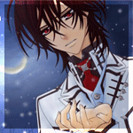 Аватар Канаме Куран / Kuran Kaname из аниме 'Рыцарь-вампир / Vampire Knight' на фоне звездного ночного неба