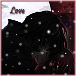99px.ru аватар Канаме Куран / Kuran Kaname и Юки Кросс /  Yuki Cross из аниме 'Рыцарь-вампир / Vampire Knight' целуются под падающим снегом при луне (Love / Любовь)