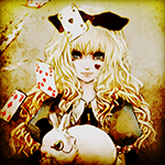 99px.ru аватар Alice in Wonderland / Алиса в Стране Чудес с картами и кроликом, арт / art