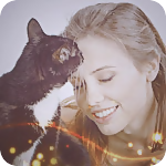 99px.ru аватар Улыбающаяся девушка с котом