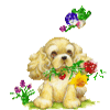 99px.ru аватар Собачка с букетом цветов