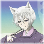 Аватар Томоэ / Tomoe держит в руке веер из аниме 'Очень приятно, Бог / Kami-sama Hajimemashita'