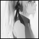 Аватар Вокалоид Мику Хацунэ / Vocaloid Miku Hatsune смотрит вверх
