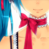 Аватар Вокалоид Мику Хацунэ / Vocaloid Miku Hatsune с красным бантом на шее
