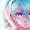 Аватар Вокалоид Мику Хацунэ / Vocaloid Miku Hatsune придерживает голову рукой