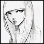 99px.ru аватар Девушка, нарисованная в черно-белых тонах, вполоборота смотрит куда-то в сторону