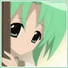 99px.ru аватар Шион Сонодзаки / Shion Sonodzaki из аниме Когда плачут цикады / Higurashi no Naku Koro ni выглядывает из-за двери и опускает голову