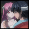 99px.ru аватар Кота / Kota и Ню / Nu из аниме Эльфийская песнь / Elfen Lied под дождем