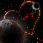99px.ru аватар Разноцветное сердце в космосе среди планет (A love you)