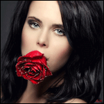 99px.ru аватар Девушка с красной розой во рту