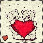 99px.ru аватар Мишки Тедди / Teddy держат большое красное сердце