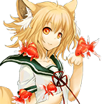 99px.ru аватар Kitsune / Кицунэ - девочка-лисичка, в школьной форме, среди плавающих золотых рыбок, мило улыбается, арт мангаки Fuwayu