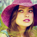Аватар Актриса Olivia Wilde / Оливия Уайлд в розовой шляпе