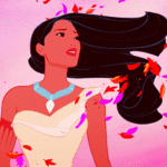 99px.ru аватар Pocahontas / Покахонтас стоит на сильном ветру, мимо пролетают листья (мультфильм Pocahontas / Покахонтас)