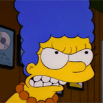 99px.ru аватар Мардж Симпсон / Marge Simpson из мультсериала Симпсоны / The Simpsons недовольно скрежет зубами