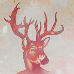 99px.ru аватар Рисунок оленя с большими рогами