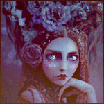 Аватар Готическая кукла с цветами в волосах, иллюстратор Натали Шау / Natalie Shau
