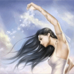 99px.ru аватар Девушка с распущенными темными волосами на фоне неба
