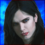 99px.ru аватар Вампир с кровью на губах на фоне неба