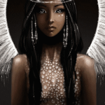 99px.ru аватар Темноволосая девушка с белыми крыльями за спиной
