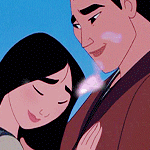 99px.ru аватар Мулан / Mulan и Шанг / Shang прижались друг к другу, кадр из мультфильма Мулан / Mulan
