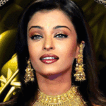 Аватар Aishwarya Rai / Айшвария Рай с переливающимися золотистым ожерельем и серьгами