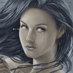 Аватар Слезы стекают по щекам девушки, художница Крис Ортега / Cris Ortega