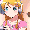 Аватар Kirino Kousaka / Кирино Косака из аниме Ore no Imouto ga Konna Kawaii Wake ga Nai / Ну не может сестренка быть такой милой, играет в видеоигру