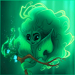 99px.ru аватар Зеленый лист на ветке дерева по мотивам мультика Фантазия / Fantasia, французский художник - иллюстратор Дэвид Гилсон / David Gilson