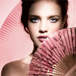 Аватар Natalia Vodianova / Наталья Водянова с розовым веером
