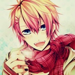 Аватар Се Курусу / Se Kurusu c открытым ртом в красном шарфе в клеточку из аниме Uta no Prince-sama: Maji Love 1000% / Поющий принц: реально 1000% любовь
