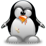 Аватар Пингвин Tux / Такс с залатаной раной, официальный логотип и талисман Linux / Линукс