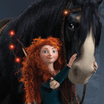 Аватар Мерида / Merida гладит коня, мультфильм Храбрая сердцем / Brave