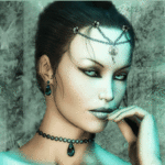 99px.ru аватар Девушка с ожерельем на шее, прислонила палец к губам