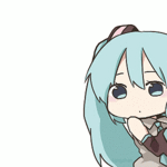 Аватар Выглядывающая Vocaloid Miku Hatsune / Вокалоид Мику Хатсуне