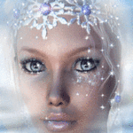 99px.ru аватар Снежная принцесса с тиарой на голове в виде снежинок